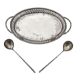 A Russian silver tray and a pair of teaspoons - Image 1 of 4