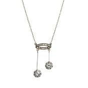 A Belle Epoque diamond drop necklace