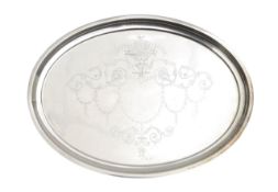 An Edward VII silver tray