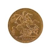 A Victorian 1880 gold full sovereign