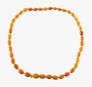 A butterscotch amber necklace