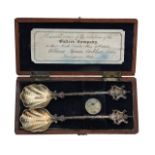 A pair of Worshipful Company of Salters silver spoons