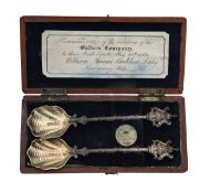 A pair of Worshipful Company of Salters silver spoons