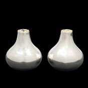 A pair of Stuart Devlin silver salt and pepper cruets