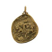 An Italian zodiac Gemini pendant