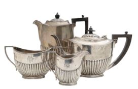 A George V silver four piece tea service