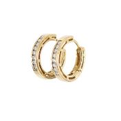 A pair of diamond set hoop earrings