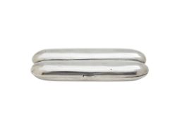 A Victorian silver double cigar case
