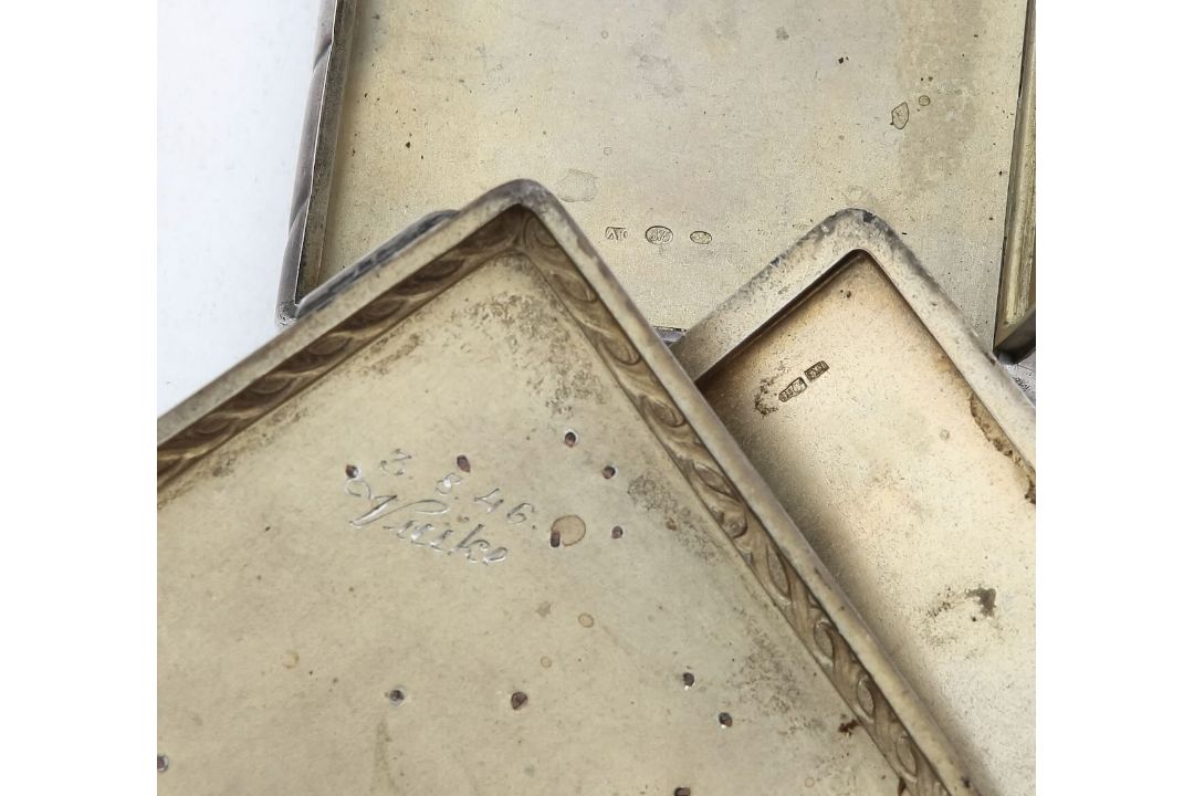 A group of four Eastern European silver cigarette cases and a beaker - Image 4 of 4