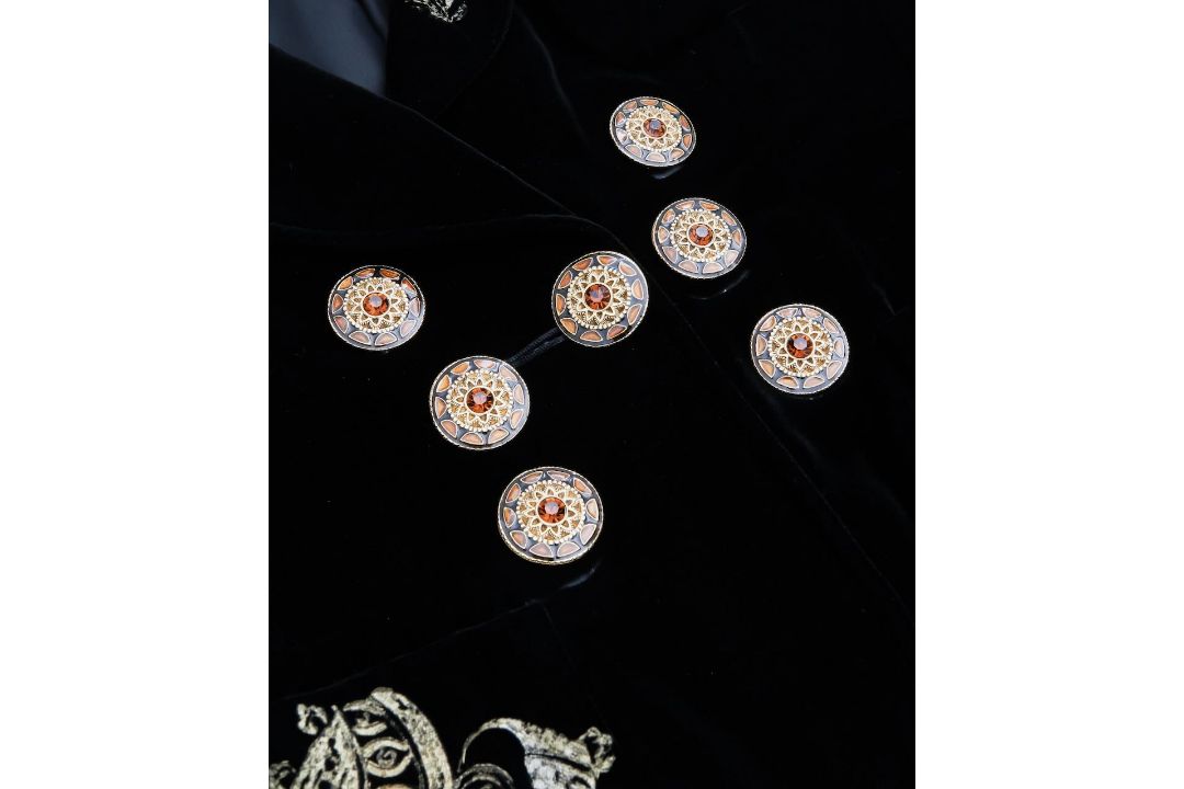A Christian Lacroix black silk velvet jacket - Image 2 of 11