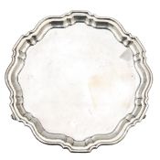 A George V silver salver