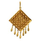 A fancy fringe pendant