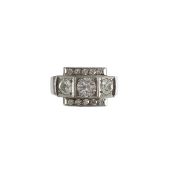 A diamond set Art Deco ring