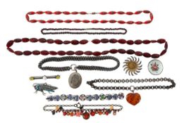 A small collection of costume jewellery