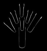 A group of seven George III and later silver sugar tongs