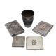 A group of four Eastern European silver cigarette cases and a beaker - Image 1 of 4