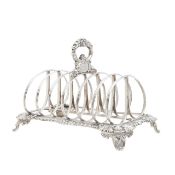 A William IV silver toast rack