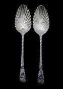 A pair of George III silver spoons