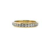 An 18ct diamond half eternity ring