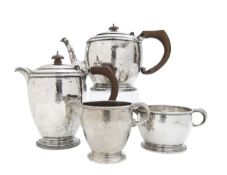 A George V silver four piece tea service