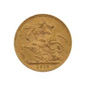 A George V 1912 gold full sovereign