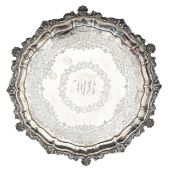 A Victorian silver salver