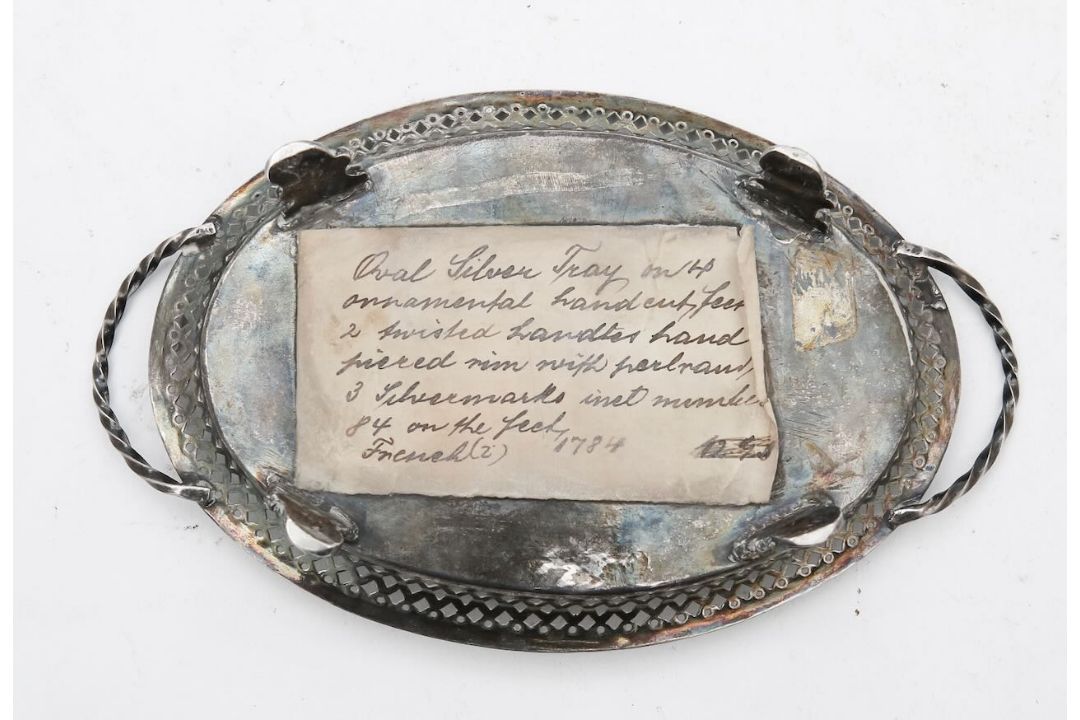 A Russian silver tray and a pair of teaspoons - Image 4 of 4