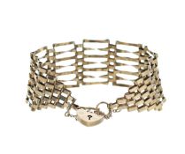 A 9ct gold gate bracelet
