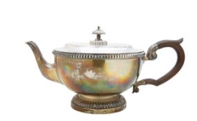 A George V silver teapot