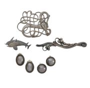 A group of Georg Jensen silver jewellery