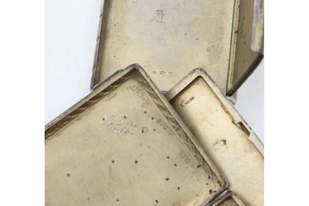 A group of four Eastern European silver cigarette cases and a beaker - Image 3 of 4