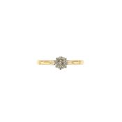 A diamond solitaire ring
