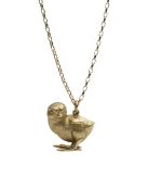A 9ct novelty chick pendant