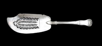 A George III silver King's pattern fish slice