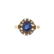 A Burmese Sapphire and diamond ring