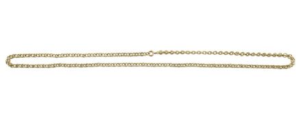 An 18ct fancy rope link necklace