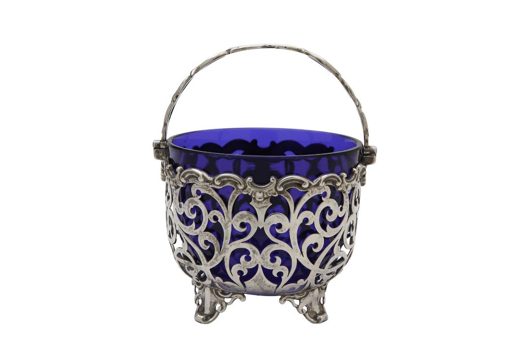 A Victorian silver swing-handled basket - Image 1 of 2