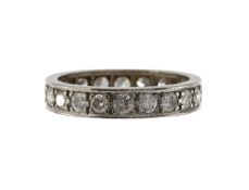 A diamond eternity ring