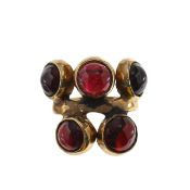 An 18ct garnet gem stone ring
