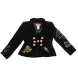 A Christian Lacroix black silk velvet jacket