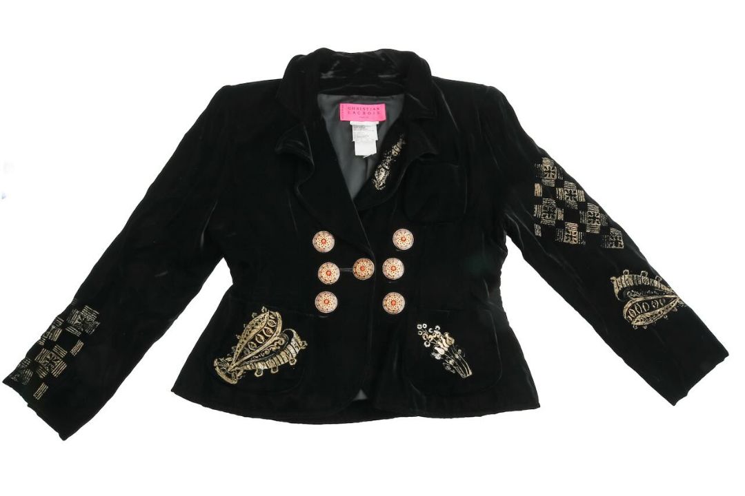 A Christian Lacroix black silk velvet jacket - Image 1 of 11