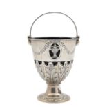A Edward VII silver pedestal basket