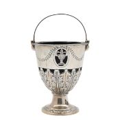 A Edward VII silver pedestal basket