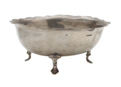 A Mappin & Webb silver punch bowl