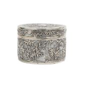 A Chinese silver box and cover