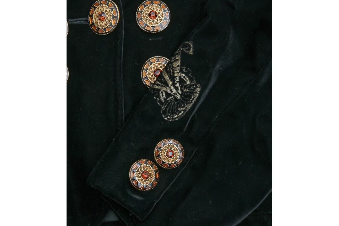 A Christian Lacroix black silk velvet jacket - Image 8 of 11