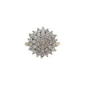 An 18ct diamond cluster ring