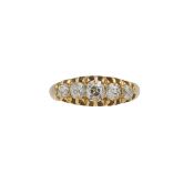 An 18ct Edwardian diamond five stone ring
