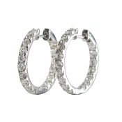 A pair of 2.70ct diamond hoop earrings