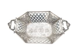 A German silver pierced dish
